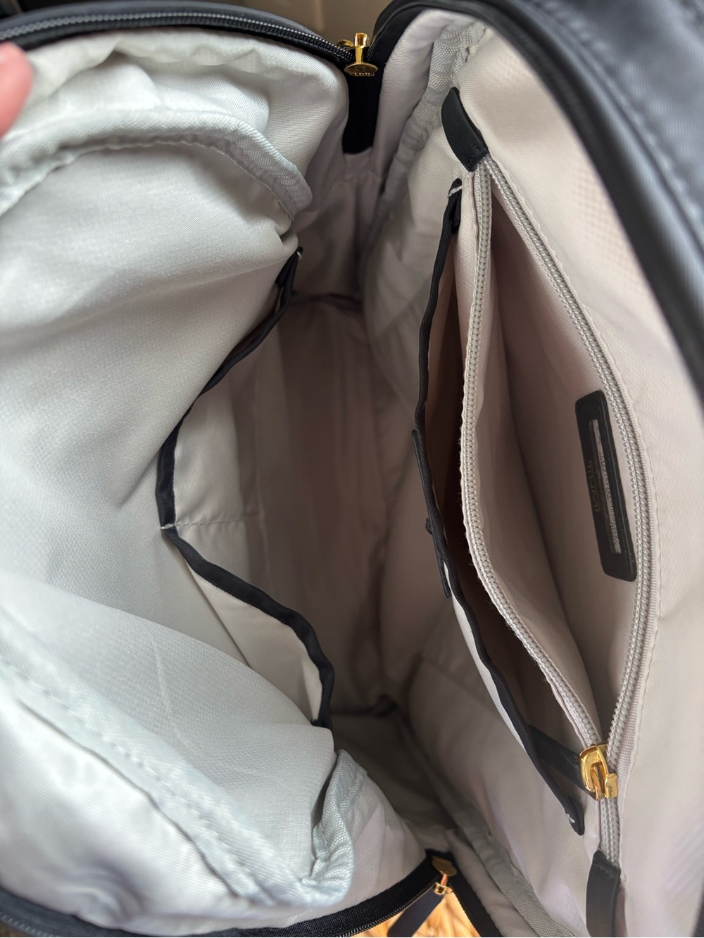 TUMI Voyageur Carson Laptop Backpack, Black With Gold Hardware - Picture 14 of 16